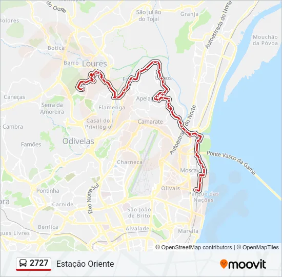 2727 Bus Line Map