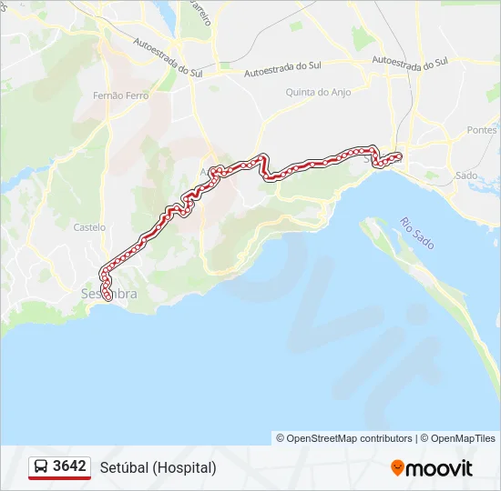 3642 Bus Line Map