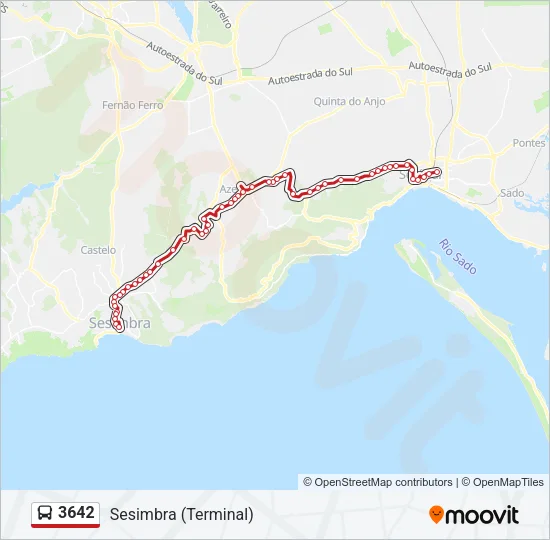 3642 Bus Line Map