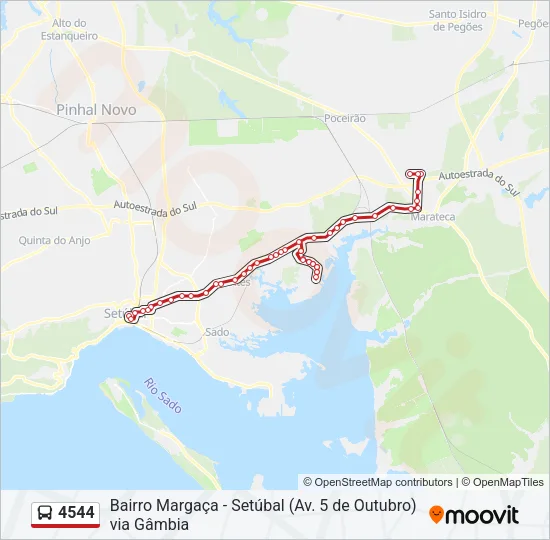 4544 Bus Line Map