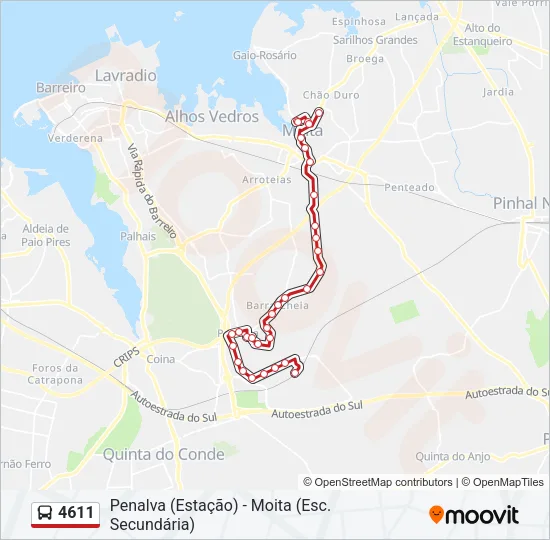 4611 Bus Line Map