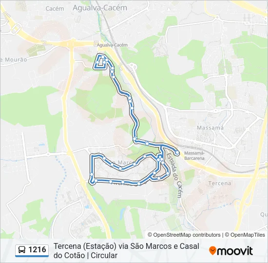 1216 Bus Line Map