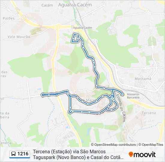 1216 Bus Line Map