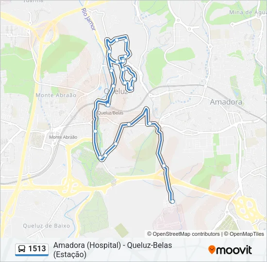1513 Bus Line Map
