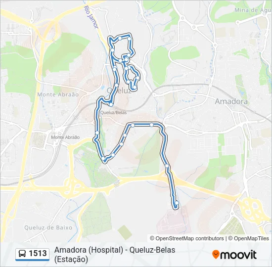 1513 Bus Line Map