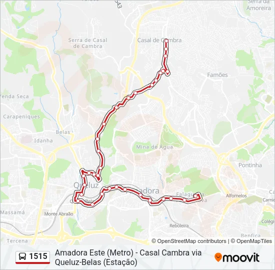 1515 Bus Line Map