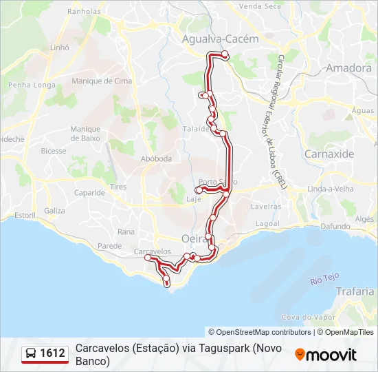 1612 Bus Line Map
