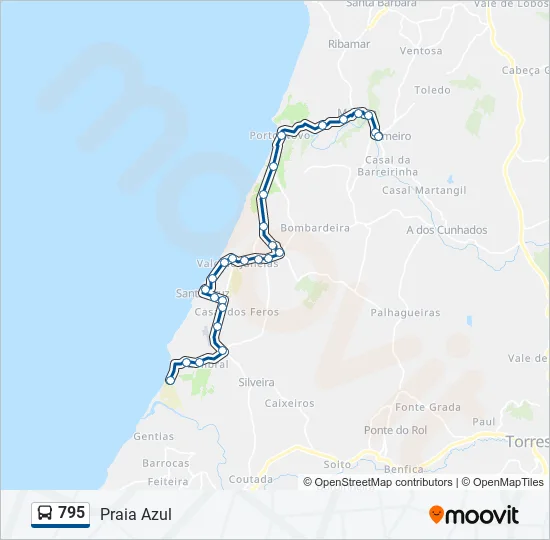 795 Bus Line Map