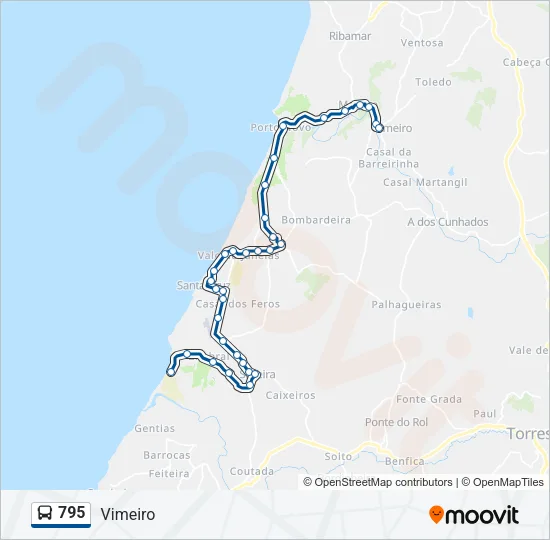 795 Bus Line Map