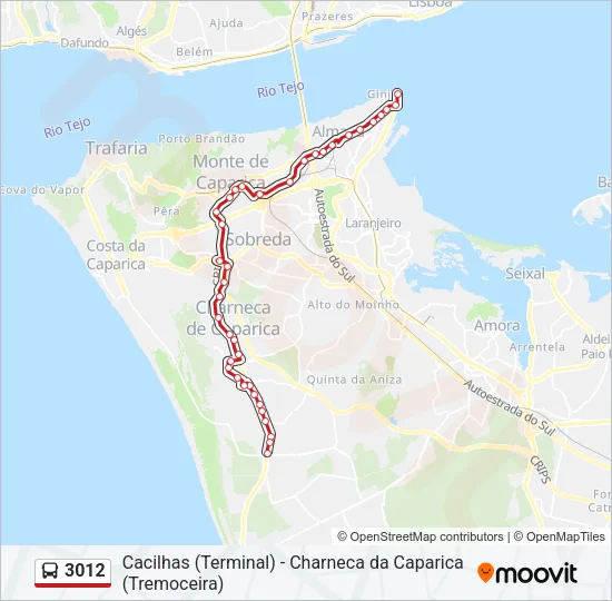 3012 Bus Line Map