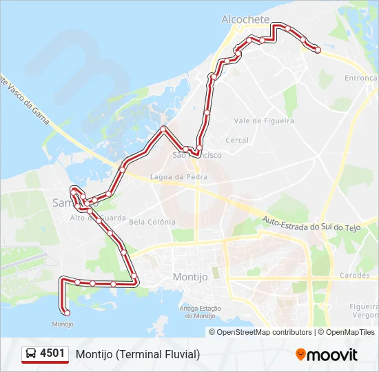 4501 Bus Line Map