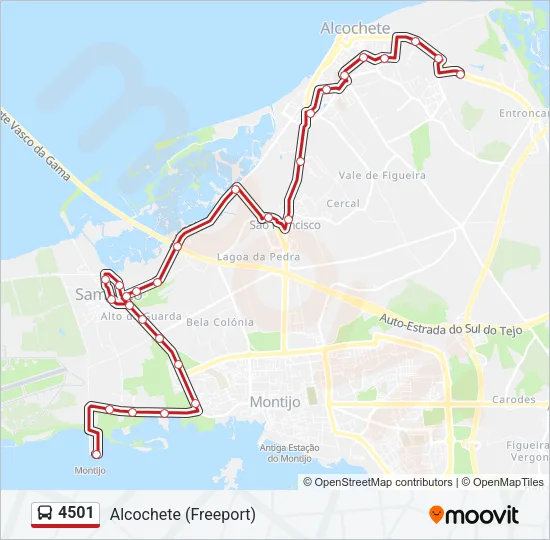 4501 Bus Line Map