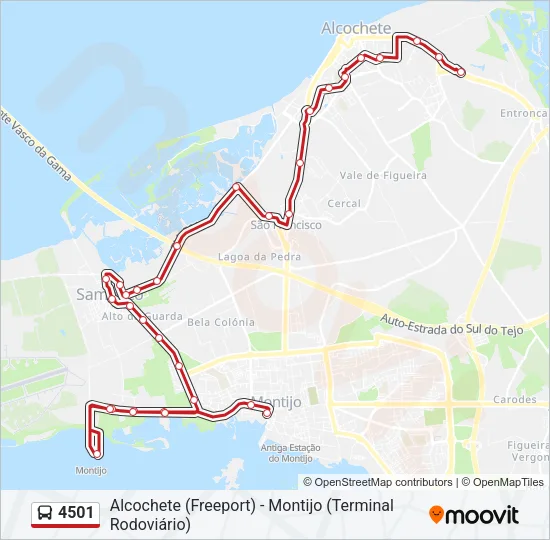 4501 Bus Line Map