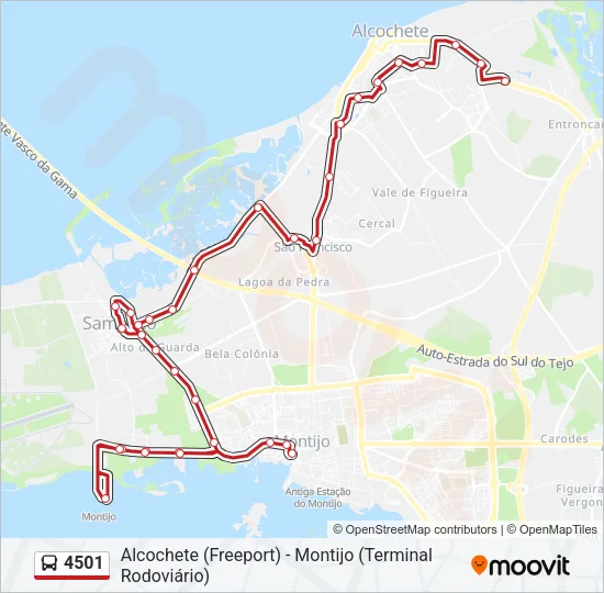 4501 Bus Line Map