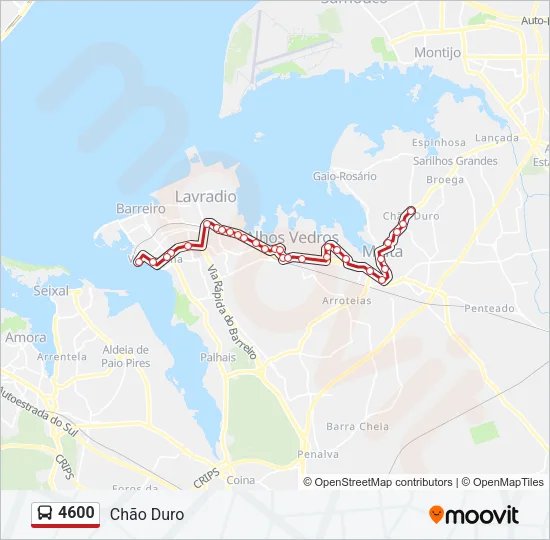 4600 Bus Line Map