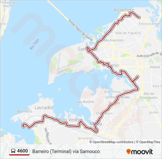 4600 Bus Line Map