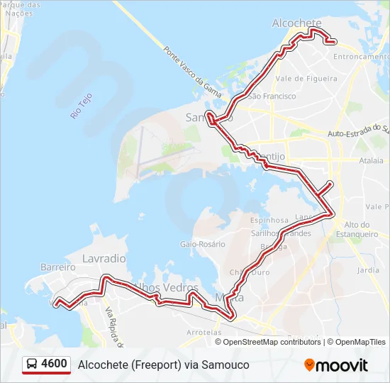 4600 Bus Line Map