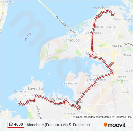 4600 Bus Line Map