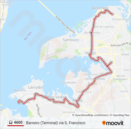4600 Bus Line Map