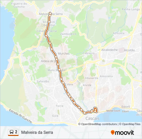 2 Bus Line Map
