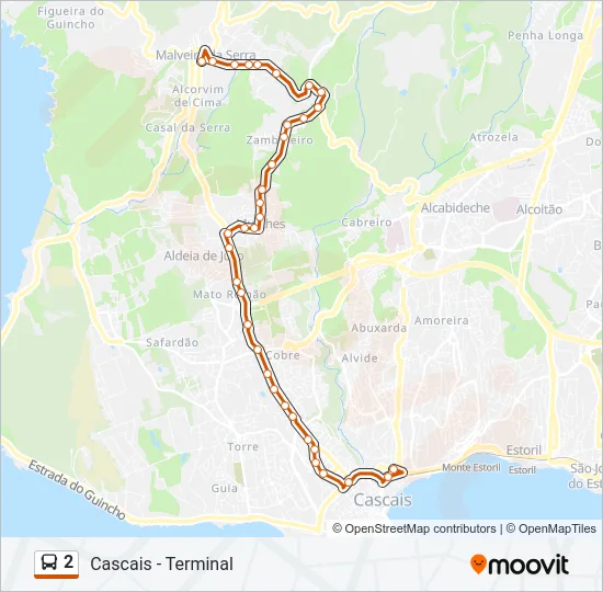 2 Bus Line Map
