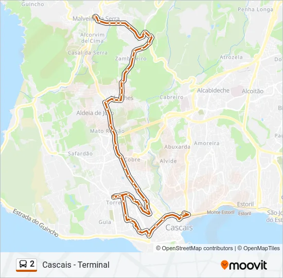 2 Bus Line Map
