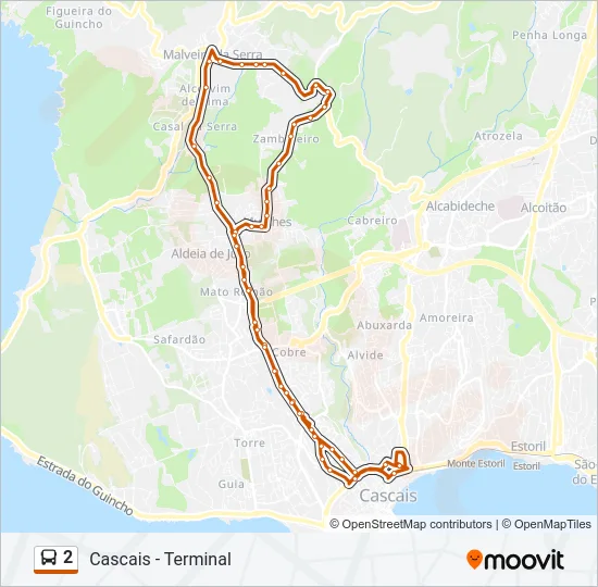 2 Bus Line Map