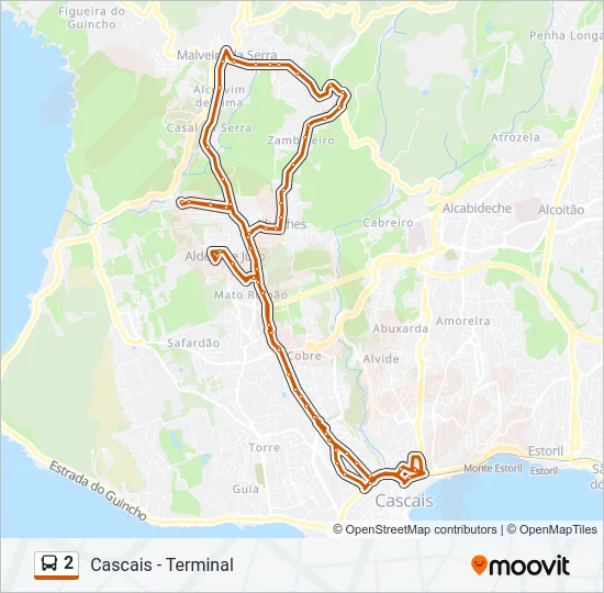 2 Bus Line Map