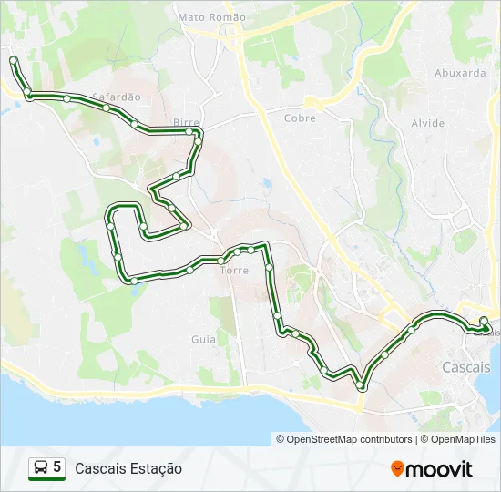 5 Bus Line Map