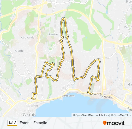 7 Bus Line Map