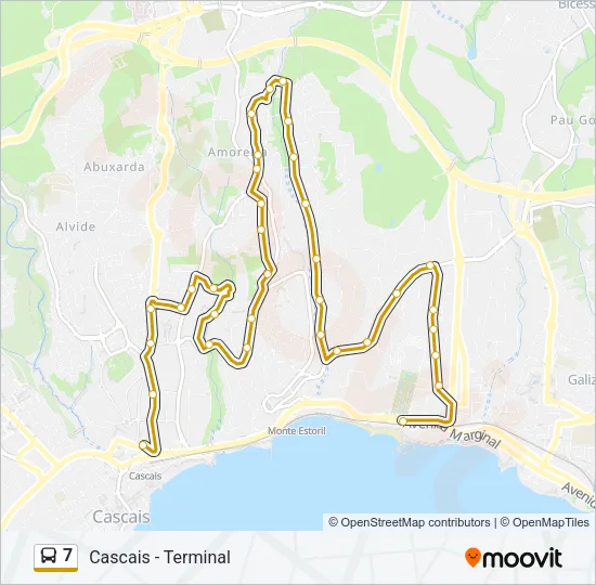 7 Bus Line Map