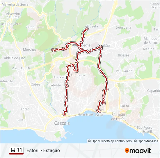 11 Bus Line Map