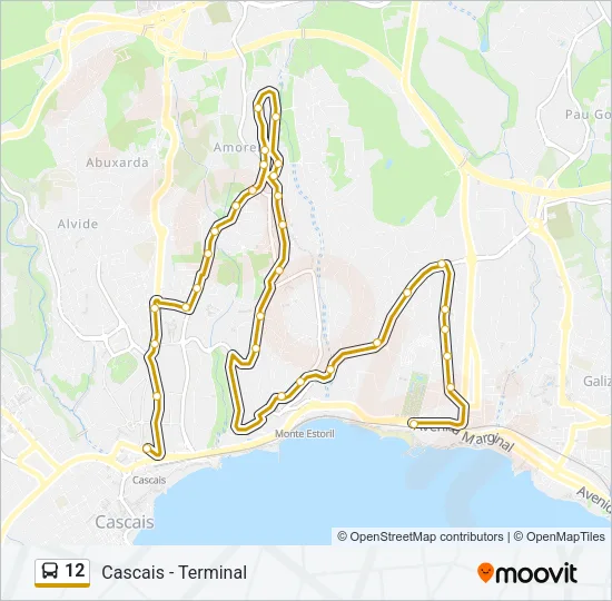12 Bus Line Map