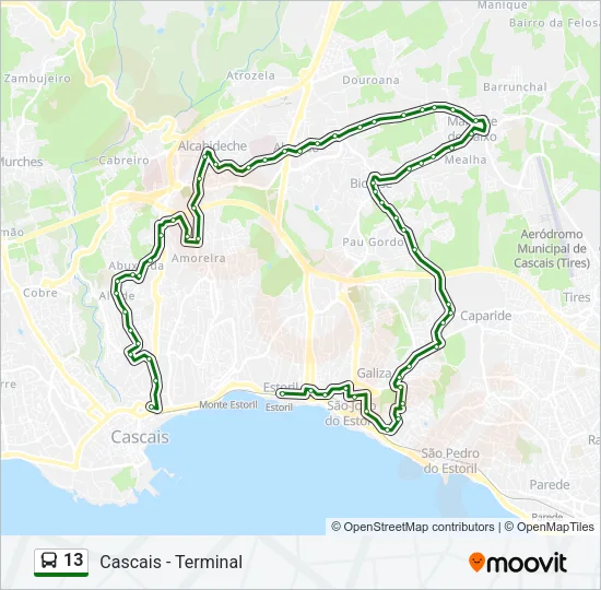 13 Bus Line Map
