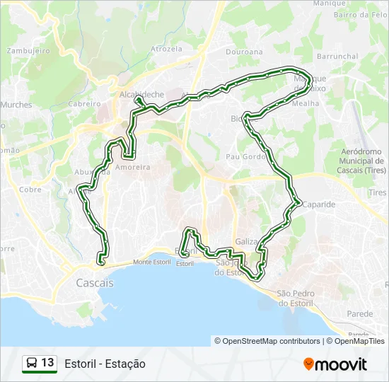 13 Bus Line Map