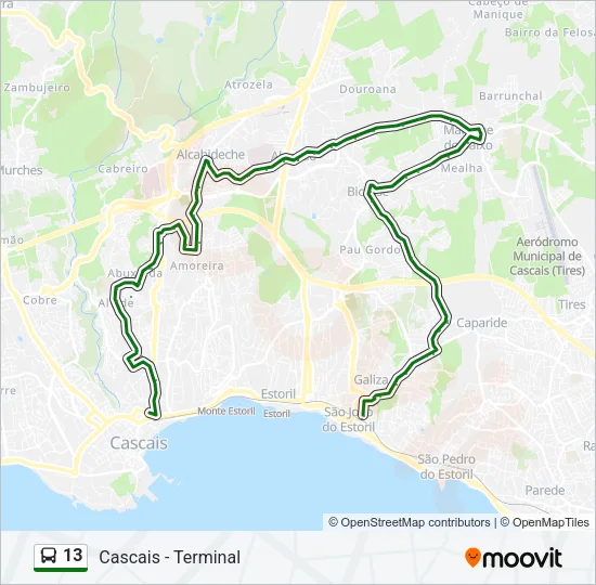 13 Bus Line Map