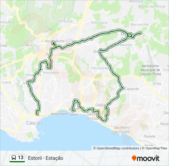 13 Bus Line Map