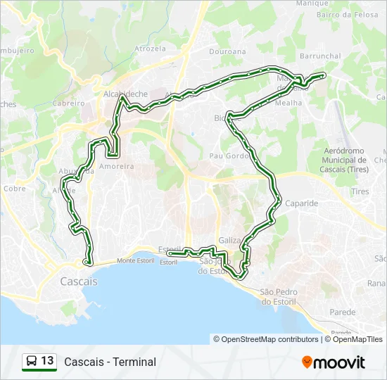 13 Bus Line Map