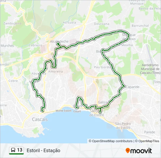 13 Bus Line Map