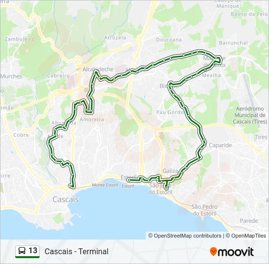 13 Bus Line Map