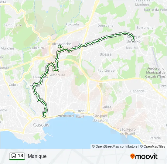 13 Bus Line Map