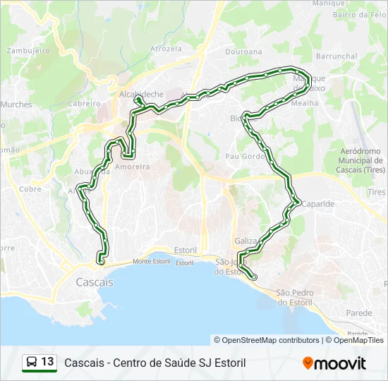 13 Bus Line Map