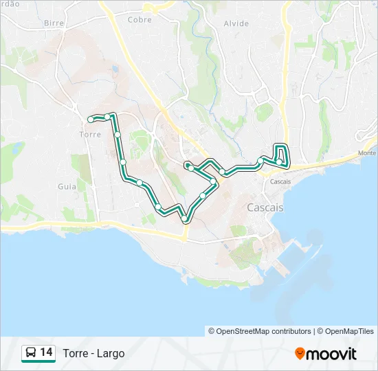 14 Bus Line Map