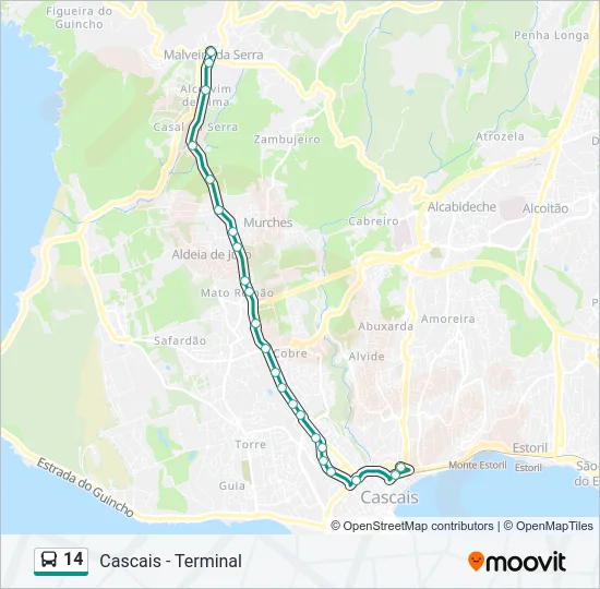 14 Bus Line Map
