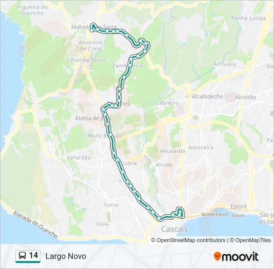 14 Bus Line Map
