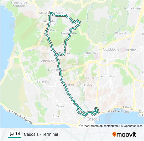 14 Bus Line Map