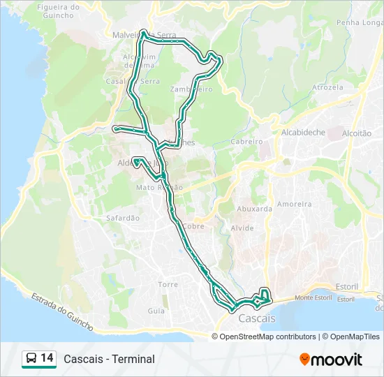 14 Bus Line Map