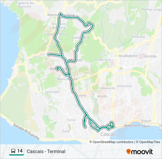 14 Bus Line Map