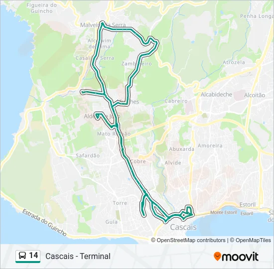 14 Bus Line Map