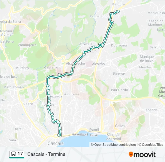 17 Bus Line Map
